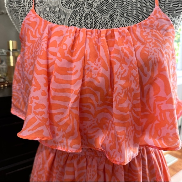 Lilly Pulitzer x Target Jungle Orange Strapless Ruffle Dress Size S NWT - Picture 6 of 15